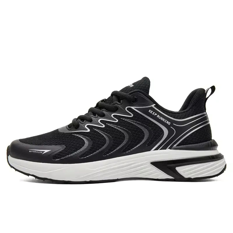 Baskets de Course Legeres et Respirantes avec Semelle Antiderapante - Pour Hommes noir