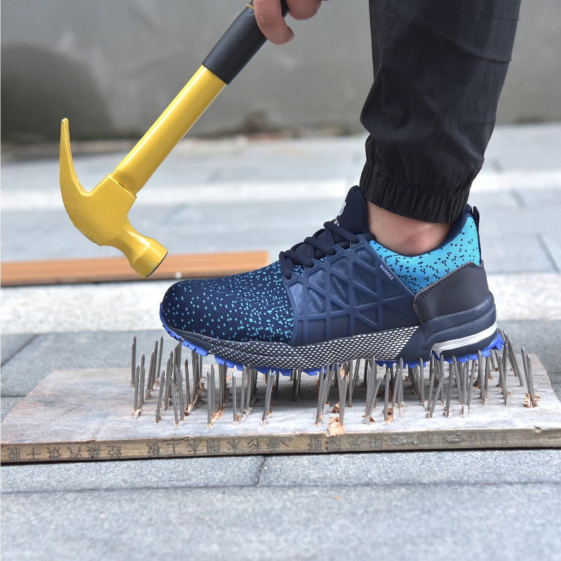 Baskets de Securite Confortables et Respirantes - Pour Hommes et Femmes bleu