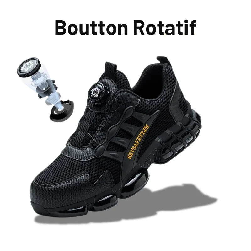 Baskets de Securite Legeres et Confortables a Bouton Rotatif - Unisexe5