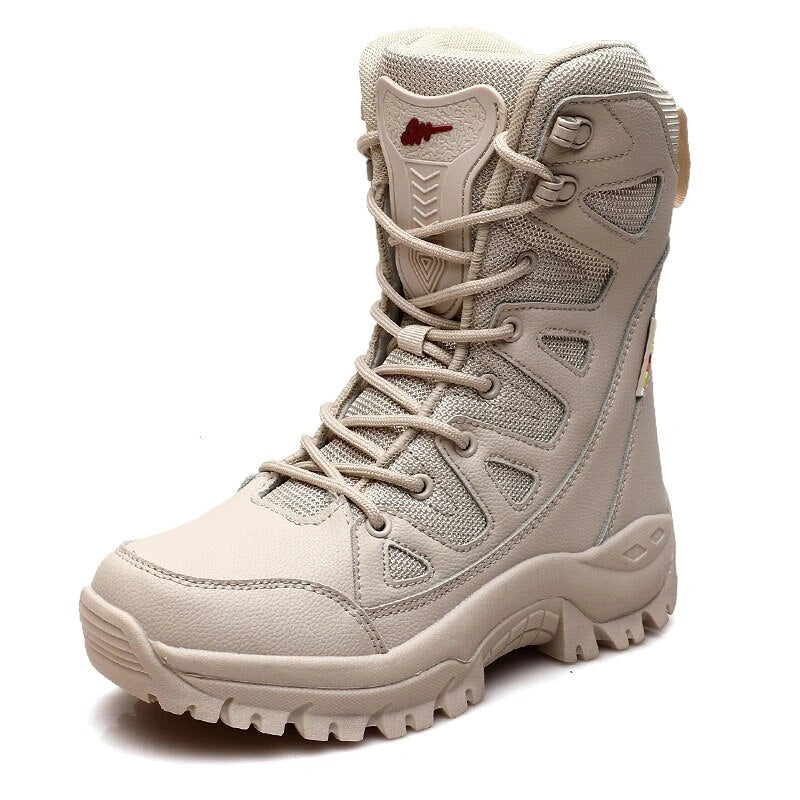 Bottes Tactiques de trekking impermeables et antiderapantes - unisexe beige1
