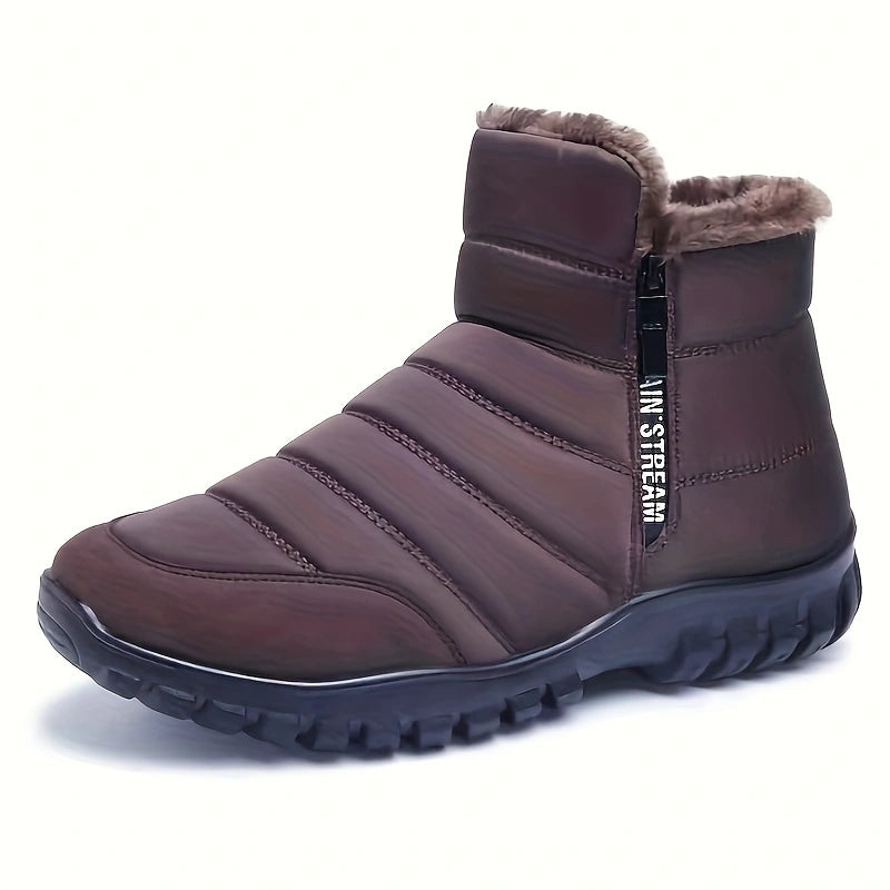 Bottes dHiver Impermeables avec Doublure en Fourrure marron