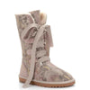 Bottes d'Hiver Hautes et Chaudes avec Lacets en Rubans et Doublure Douce - Pour Femmes sable 4
