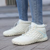 Bottines Pieds Nus Chaudes & Confortables blanc1