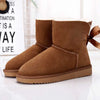 Bottines dHiver Chaudes en Fourrure et daim doux avec Nœud Decoratif- Pour Femmes marron