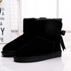 Bottines dHiver Chaudes en Fourrure et daim doux avec Nœud Decoratif- Pour Femmes noir