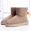 Bottines dHiver Chaudes en Fourrure et daim doux avec Nœud Decoratif- Pour Femmes sable
