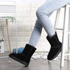 Bottines dHiver Confortables et Chaudes en Fourrure et Daim - Unisexe noir