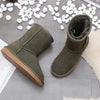 Bottines dHiver Confortables et Chaudes en Fourrure et Daim - Unisexe vert