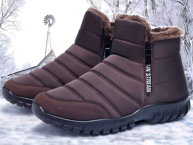 Bottes d'hiver Imperméables et Légères avec Doublure en Fourrure pour Hommes et Femmes – Hiver 2025