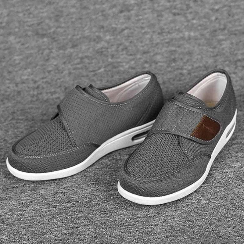 Chaussures Orthopédiques Diabétique larges Homme Femme Personnes âgées gris6