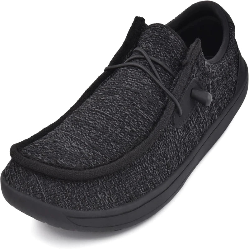 Chaussures Pieds Nus pour Hommes Minimalistes Bout Large & Zéro Drop-noir2