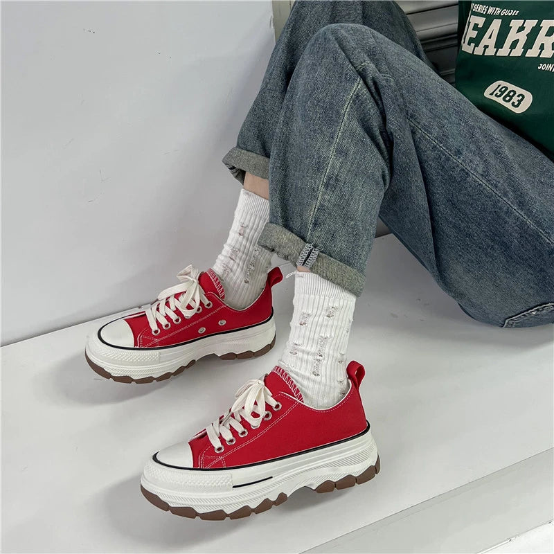 Women's Round Sneakers with Optical Sole