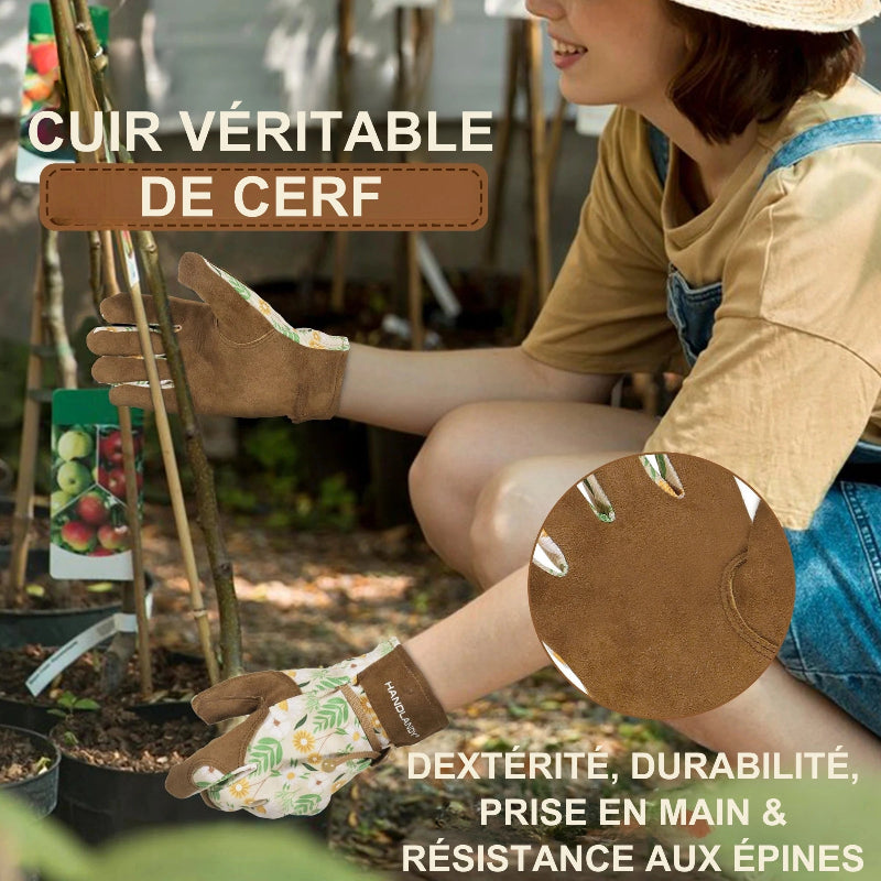 Gants de Jardinage en Cuir PU Legers & Flexibles - Pour Femmes3