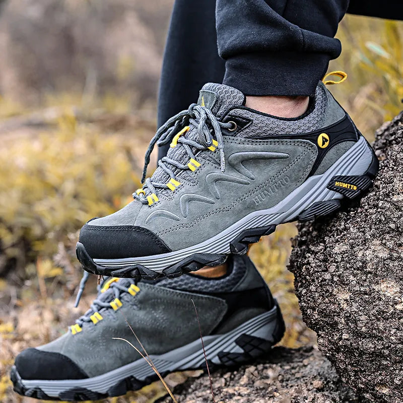 Men's Waterproof Leather Hiking Shoes: Versatility in Camping, Hunting and Mountaineering 