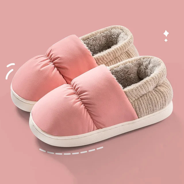 Soft and comfortable plush winter slippers 