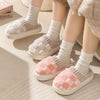 Plaid cotton slippers for men and women