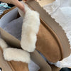 Women's Winter Suede and Fur Mules