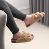 Sandales Boston en Fourrure Moelleuse et Liege - Pour Femme marron2