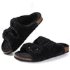Sandales Boston en Fourrure Moelleuse et Liege - Pour Femme noir