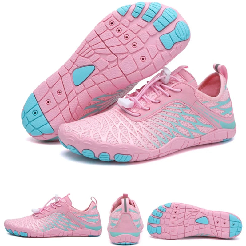 Sneakers Aquatiques Polyvalentes Unisexes - Pieds nus a sechage rapide rose